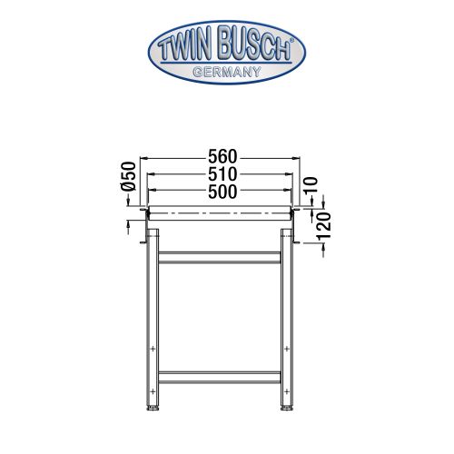 TWX-400-A10 roller table (optimised and suitable for the TWX-400 tyre bead breaker)