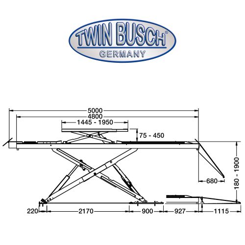 Scissor lift - 4.0 t - Over floor - GREY-Line