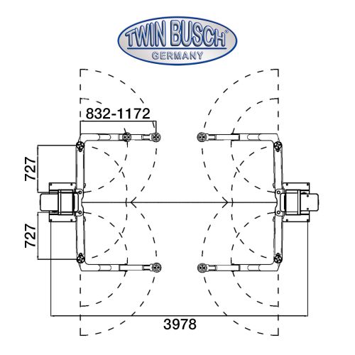 2-post-lift 5.0 t - clear floor - HEAVY LINE - GREY-Line